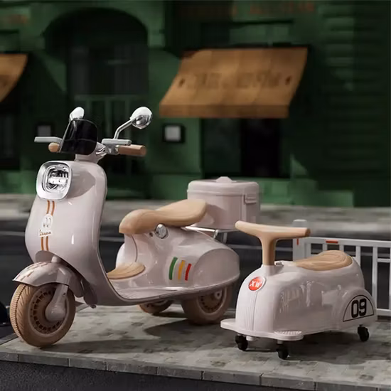 Brinquedo elétrico para motocicleta infantil 12V licenciado pela Vespa