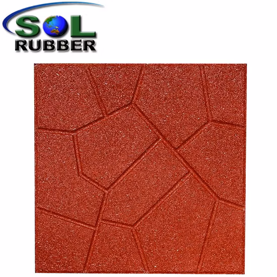 Ladrilhos de pavimentação de piso de borracha com plataforma resiliente durável de borracha Sol