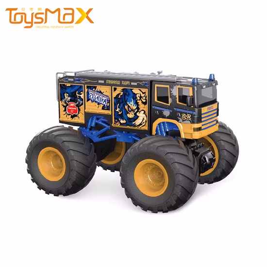 2023 Novo item 2,4 GHz 1: 18 Carros de corrida com controle remoto de roda grande RC Monster Truck com luz e som