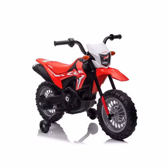 Crianças licenciadas Honda Crf300L andam em motocicleta elétrica