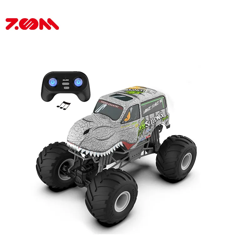 Caminhão monstro de brinquedos infantis em escala 1: 6 com carros remotos com carregador USB